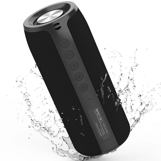 Portable Bluetooth Speaker, Wireless Speaker with Deep Bass Sound, Outdoor Speakers with Bluetooth 5.0, 30H Playtime, Dual Pairing for Home,Party