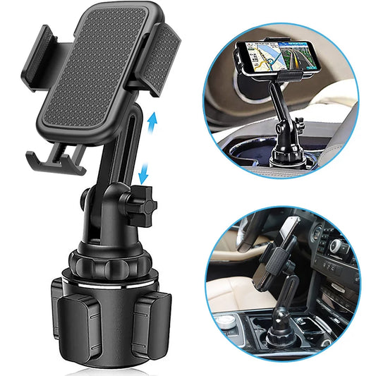 Car Phone Holder Mount, Phone Mount for Car Universal 360 Adjustable Phone Holder , Car Cup Holder for All Smartphones